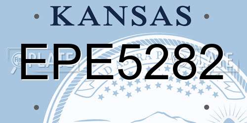 EPE5282 Kansas License Plate