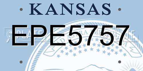 EPE5757 Kansas License Plate