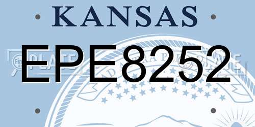 EPE8252 Kansas License Plate