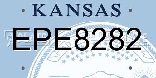EPE8282 Kansas License Plate