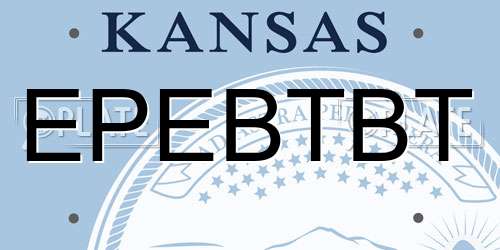 EPEBTBT Kansas License Plate