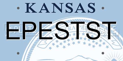 EPESTST Kansas License Plate
