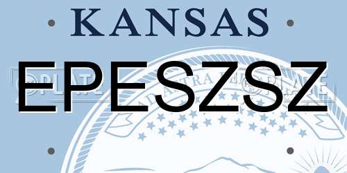 EPESZSZ Kansas License Plate