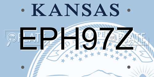 EPH97Z Kansas License Plate
