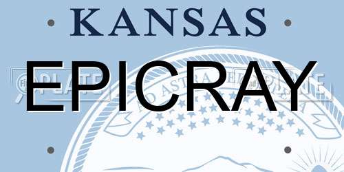EPICRAY Kansas License Plate