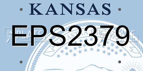 EPS2379 Kansas License Plate