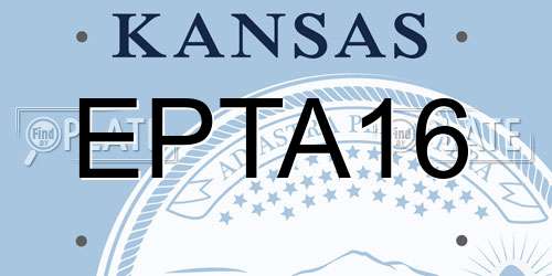 EPTA16 Kansas License Plate