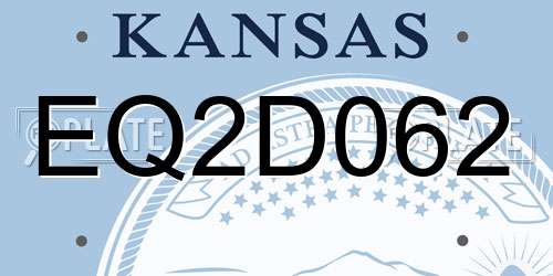 EQ2D062 Kansas License Plate
