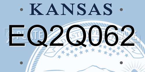 EQ2Q062 Kansas License Plate
