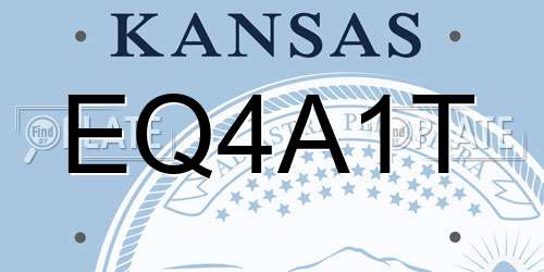 EQ4A1T Kansas License Plate