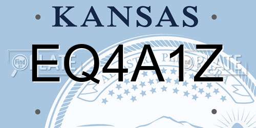 EQ4A1Z Kansas License Plate