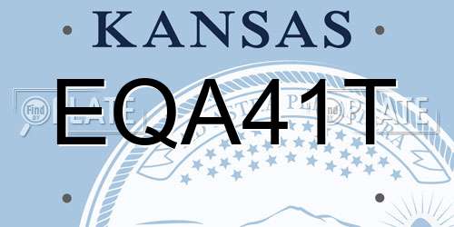 EQA41T Kansas License Plate