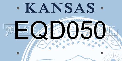 EQD050 Kansas License Plate