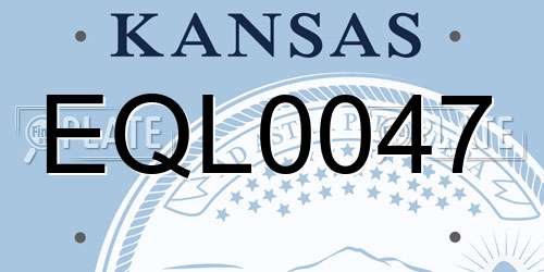 EQL0047 Kansas License Plate