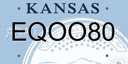 EQOO80 Kansas License Plate