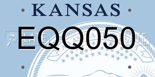 EQQ050 Kansas License Plate