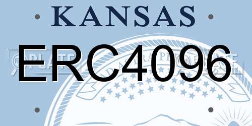 ERC4096 Kansas License Plate