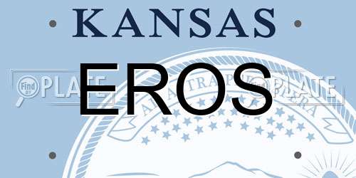 EROS Kansas License Plate