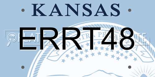 ERRT48 Kansas License Plate