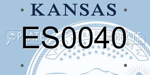 ES0040 Kansas License Plate