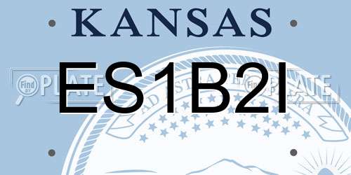 ES1B2I Kansas License Plate