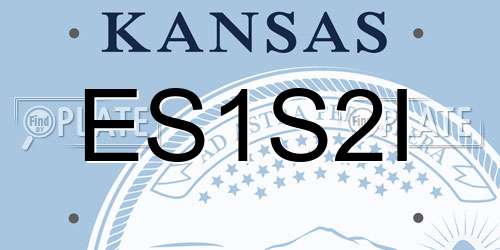 ES1S2I Kansas License Plate
