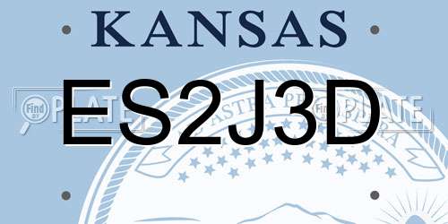 ES2J3D Kansas License Plate