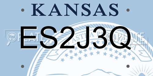 ES2J3Q Kansas License Plate