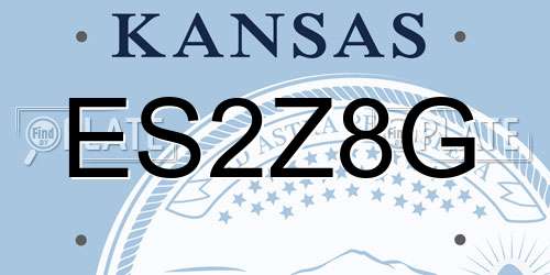 ES2Z8G Kansas License Plate