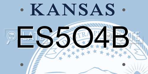 ES5O4B Kansas License Plate