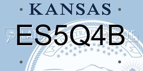 ES5Q4B Kansas License Plate