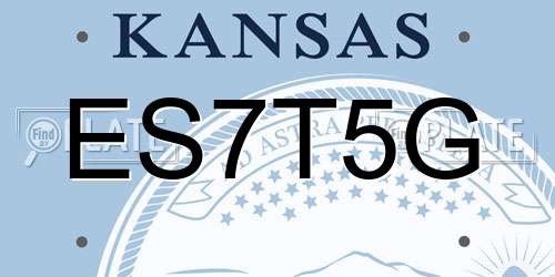 ES7T5G Kansas License Plate
