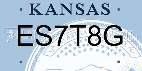 ES7T8G Kansas License Plate