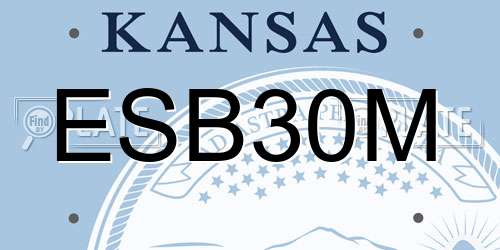 ESB30M Kansas License Plate