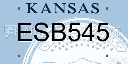 ESB545 Kansas License Plate