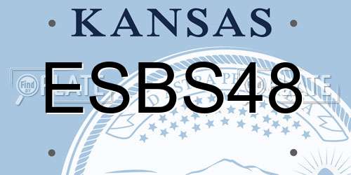 ESBS48 Kansas License Plate