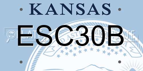 ESC30B Kansas License Plate