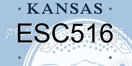 ESC516 Kansas License Plate