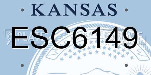 ESC6149 Kansas License Plate