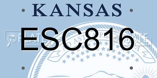 ESC816 Kansas License Plate