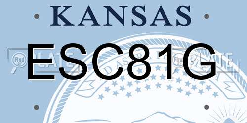 ESC81G Kansas License Plate