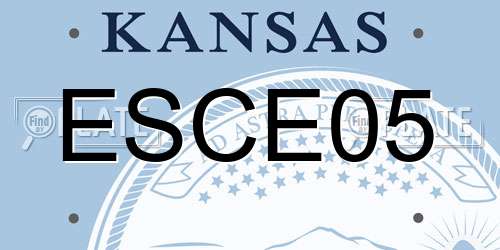 ESCE05 Kansas License Plate