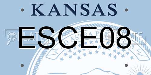 ESCE08 Kansas License Plate
