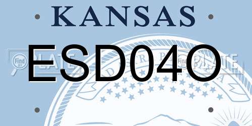 ESD04O Kansas License Plate