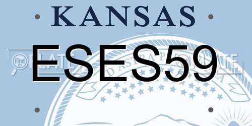 ESES59 Kansas License Plate