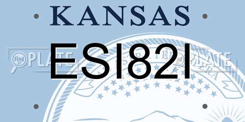 ESI82I Kansas License Plate