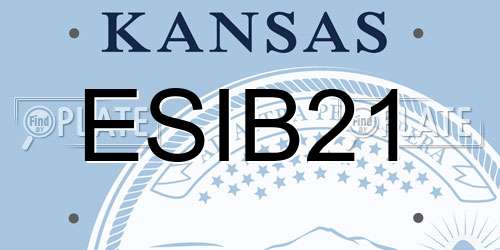 ESIB21 Kansas License Plate