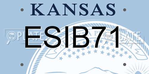 ESIB71 Kansas License Plate
