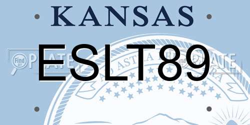 ESLT89 Kansas License Plate
