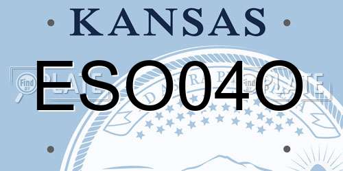 ESO04O Kansas License Plate